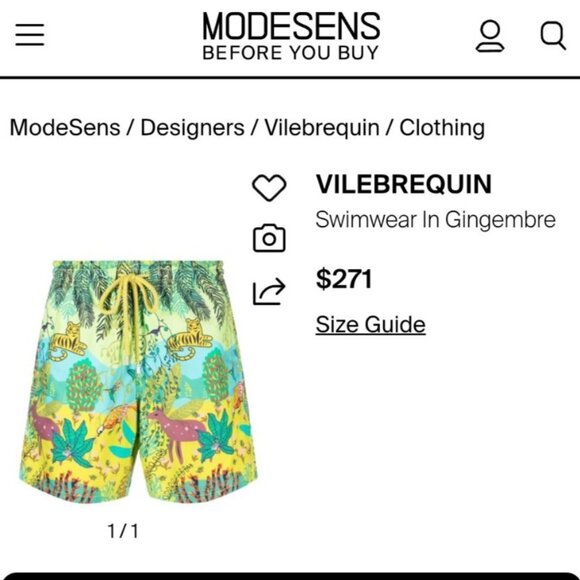 Vilebrequin Boys Tropical Print Swim Shorts Size 8 Years Elastic Waist W/ Pocket - Picture 10 of 15